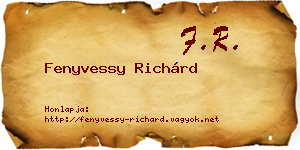 Fenyvessy Richárd névjegykártya